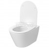 CERSANIT SET C821: MISKA ZAWIESZANA CITY PRO OVAL CERSANIT VORTEX Z DESKĄ DUROPLASTOWĄ MOONWAY SPOT SLIM PODŚWIETLANĄ LED S4004-137